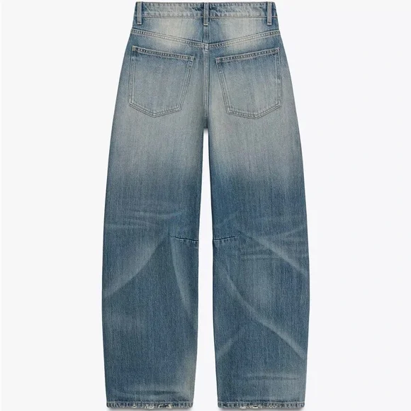 Zara New Baggy Balloon Jeans - Dark Wash - Picture 2 of 5